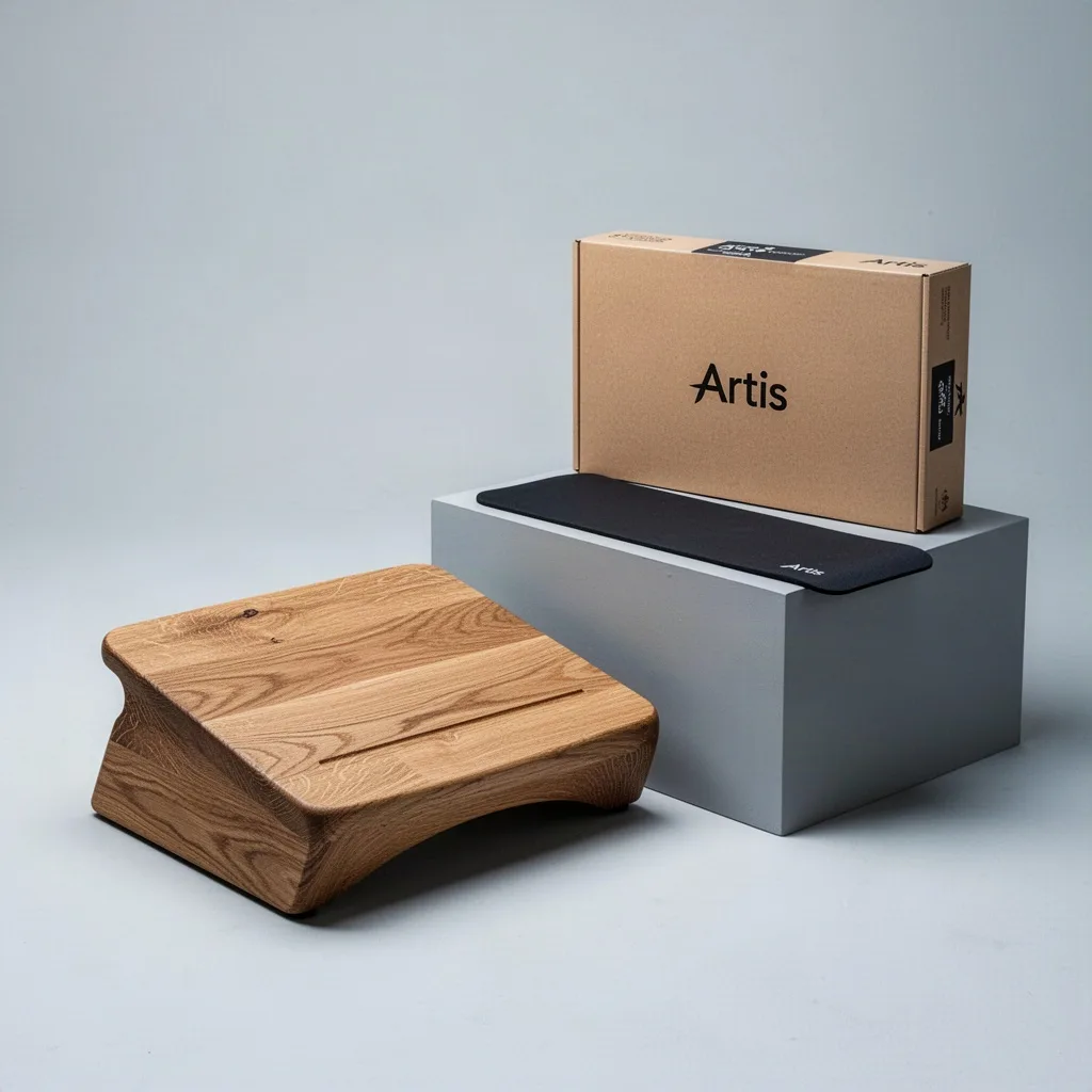Artis Strata Oak Desk Mat and Footrest Set